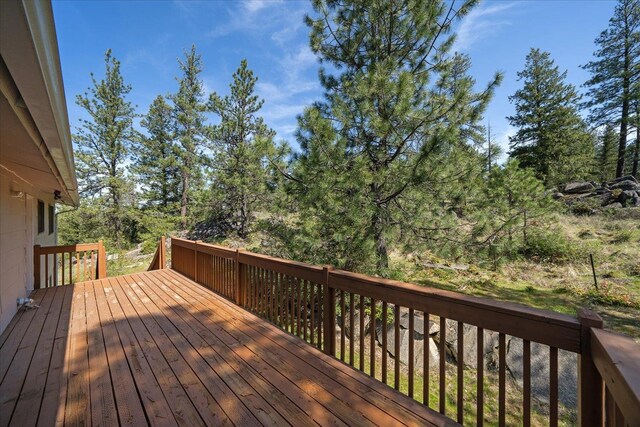 5919 E Grouse Rd, Chattaroy, WA 99003 - view of wooden deck
