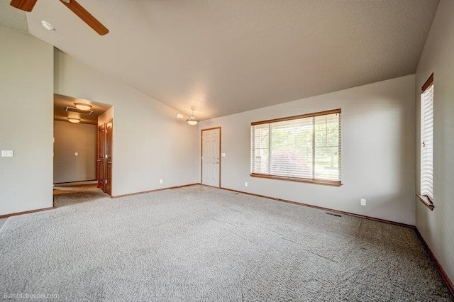 20051 E Meyers Ave, Liberty Lake, WA 99019 - carpeted spare room featuring plenty of natural light, a ceiling fan, and high vaulted ceiling