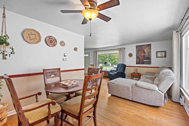 5204 N Belt St, Spokane, WA 99205 - dining space featuring light wood-style flooring and ceiling fan