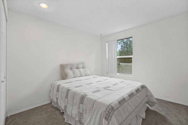 844 W Cliff Dr Unit 206, Spokane, WA 99204 - carpeted bedroom featuring baseboards and a textured ceiling