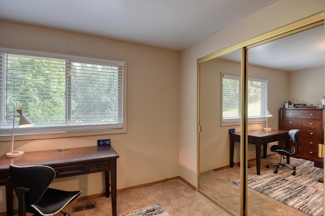 12720 E Kiowa Ct, Spokane Valley, WA 99206 - office area featuring light carpet and plenty of natural light