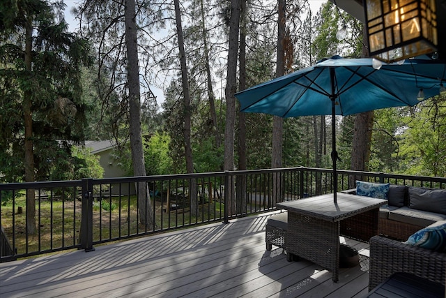 12720 E Kiowa Ct, Spokane Valley, WA 99206 - wooden terrace featuring an outdoor hangout area