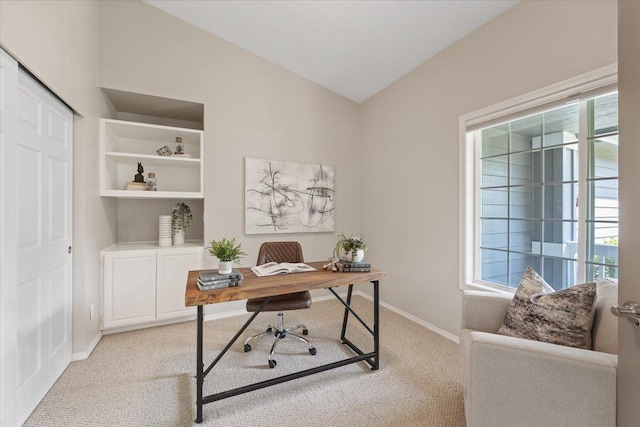 4216 S Tenfel Ln, Spokane, WA 99223 - office area with light carpet and lofted ceiling