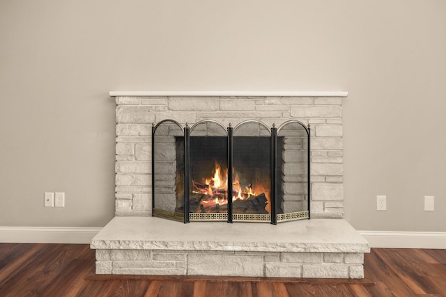 12925 E Valleyway Ave, Spokane Valley, WA 99216 - detailed view of a stone fireplace and wood finished floors