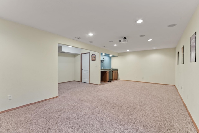 12919 E 39th Ln, Spokane Valley, WA 99206 - finished basement featuring light colored carpet and recessed lighting