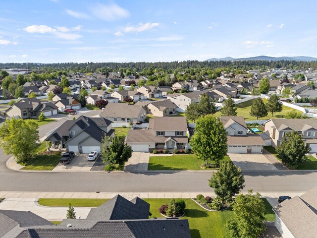 12919 E 39th Ln, Spokane Valley, WA 99206 - aerial view of residential area featuring a mountainous background