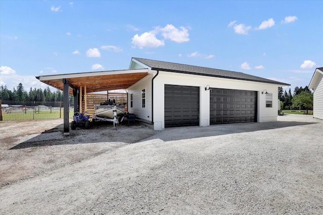 4669 Williams Valley Rd Unit D, Clayton, WA 99110 - garage featuring a detached garage and driveway