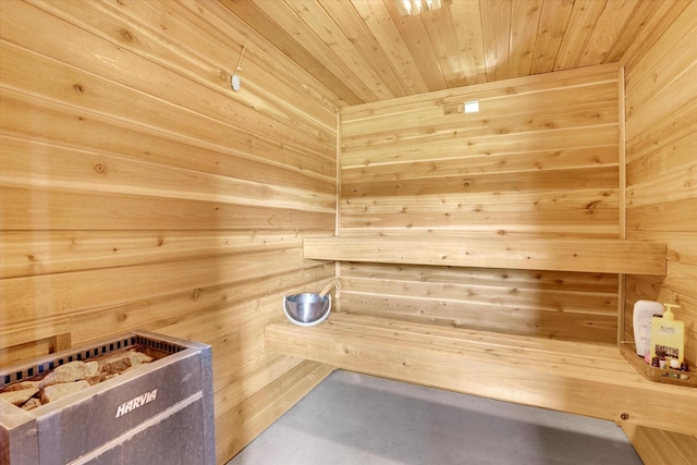 4669 Williams Valley Rd Unit D, Clayton, WA 99110 - relaxing sauna featuring wooden walls and wooden ceiling