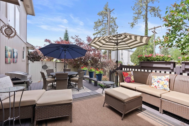 3001 S Winthrop Ln, Spokane, WA 99203 - view of patio with outdoor lounge area, outdoor dining space, and a grill