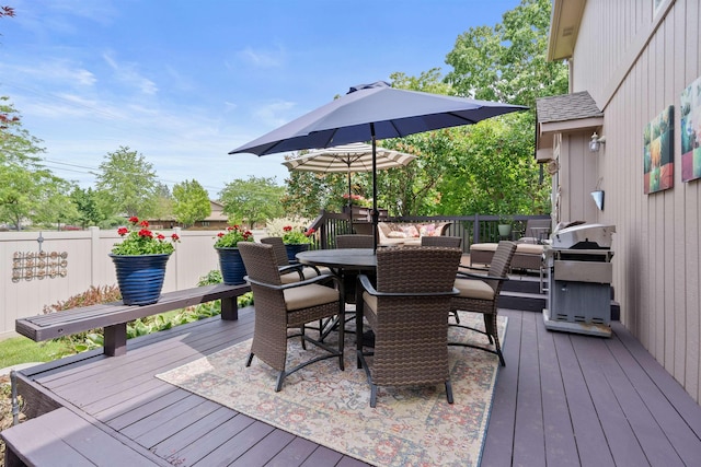 3001 S Winthrop Ln, Spokane, WA 99203 - deck featuring outdoor dining area and a grill