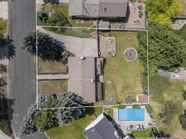 3114 W 20th Ave, Spokane, WA 99224 - aerial overview of property's location with a pool area and property parcel outlined