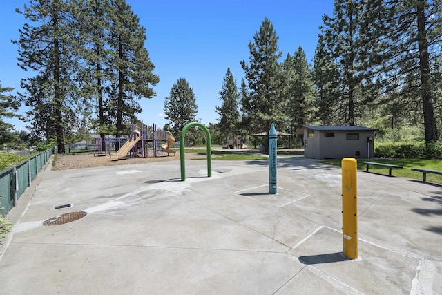 3114 W 20th Ave, Spokane, WA 99224 - community jungle gym with an outbuilding
