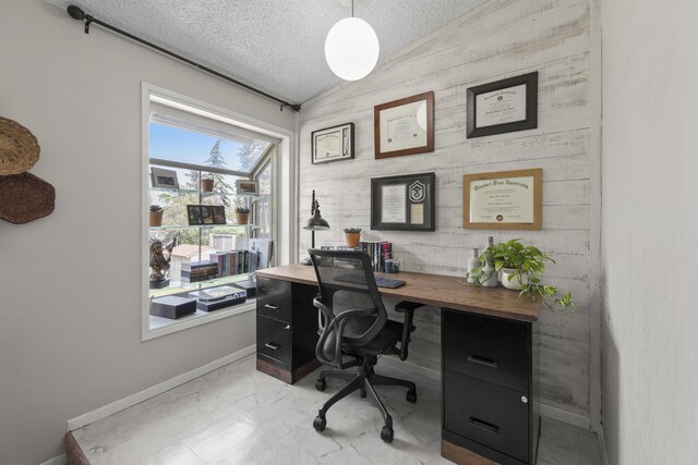 3114 W 20th Ave, Spokane, WA 99224 - office featuring light marble finish flooring and a textured ceiling