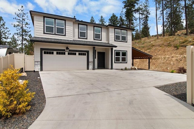 12413 E Dickens Ln, Spokane Valley, WA 99206 - view of front of house featuring a garage and driveway