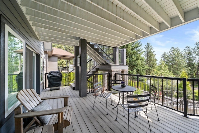 2605 S Cherrytree Ln, Spokane, WA 99203 - deck with area for grilling and stairs