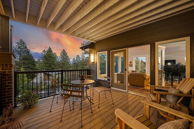 2605 S Cherrytree Ln, Spokane, WA 99203 - view of deck at dusk