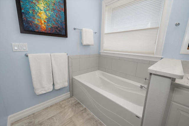 2605 S Cherrytree Ln, Spokane, WA 99203 - full bath featuring a garden tub and marble finish floors