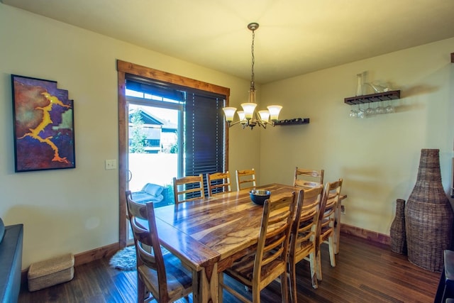 1119 N River Ridge Blvd, Spokane, WA 99224 - dining area featuring dark wood-type flooring and a chandelier