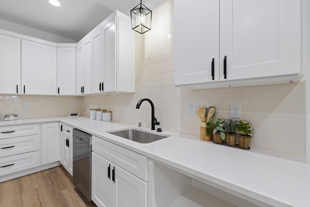 2009 W 9th Ave, Spokane, WA 99204 - kitchen featuring dishwasher, tasteful backsplash, white cabinets, and recessed lighting