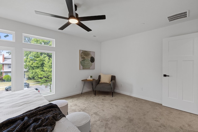2009 W 9th Ave, Spokane, WA 99204 - bedroom with multiple windows, carpet flooring, and ceiling fan