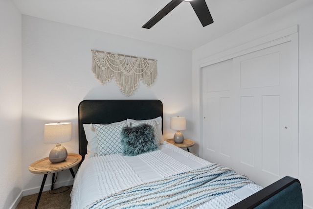 2009 W 9th Ave, Spokane, WA 99204 - carpeted bedroom featuring a closet and a ceiling fan