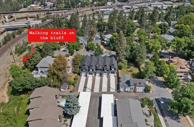 2009 W 9th Ave, Spokane, WA 99204 - aerial view of property and surrounding area featuring nearby suburban area