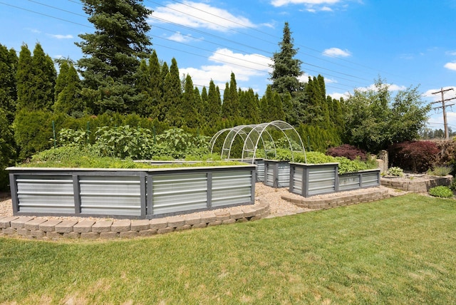 3205 S Mcdonald St, Spokane Valley, WA 99206 - view of grassy yard with a garden