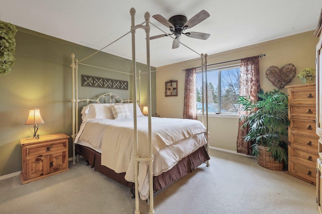 6709 S Moran View St, Spokane, WA 99224 - bedroom with ornamental molding, carpet flooring, and ceiling fan