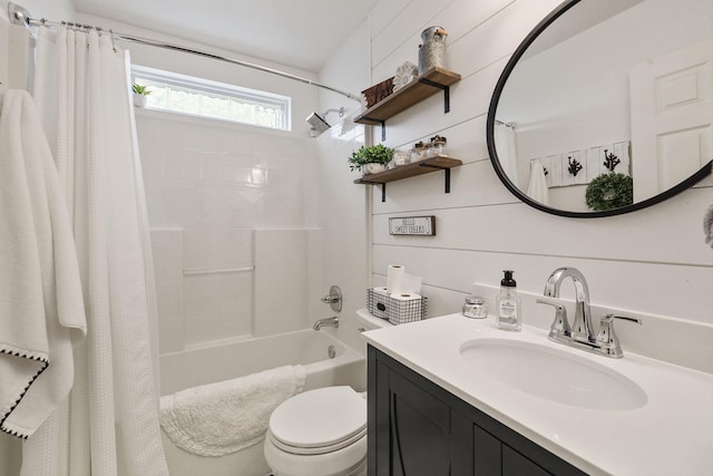 6709 S Moran View St, Spokane, WA 99224 - bathroom featuring shower / bath combo with shower curtain and vanity