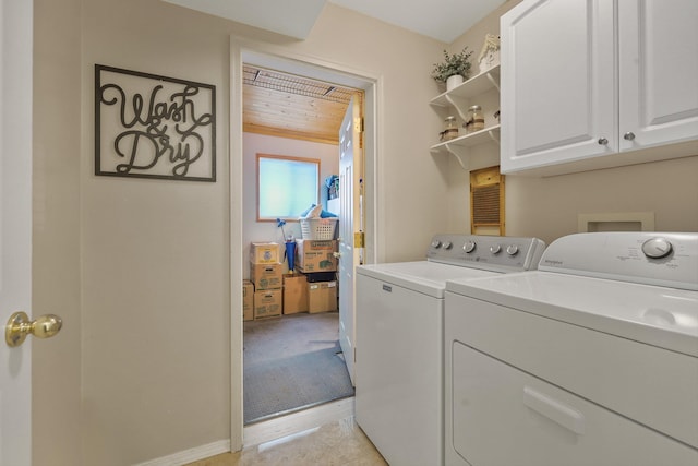 6709 S Moran View St, Spokane, WA 99224 - laundry room featuring washing machine and dryer and cabinet space