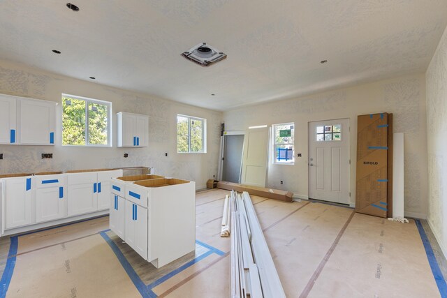 1324 W Dalke Ave Unit B, Spokane, WA 99205 - kitchen with plenty of natural light, white cabinets, and a kitchen island