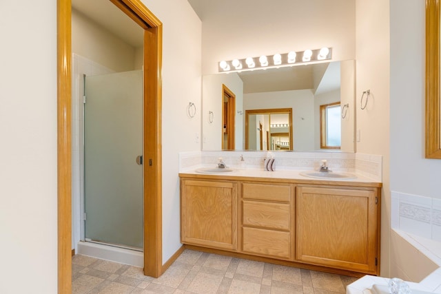 2106 E Turnberry Ln, Spokane, WA 99223 - full bathroom with a shower stall and double vanity