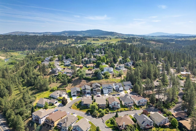 2106 E Turnberry Ln, Spokane, WA 99223 - aerial view of property and surrounding area featuring mountains and nearby suburban area