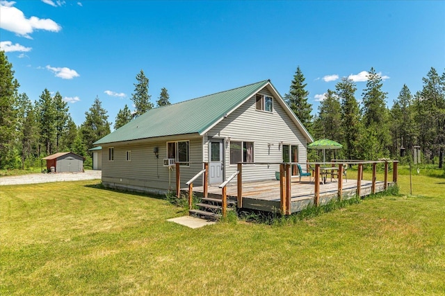 1481 Northshore Diamond Lake Rd, Newport, WA 99156 - view of front of property featuring a front lawn and a wooden deck