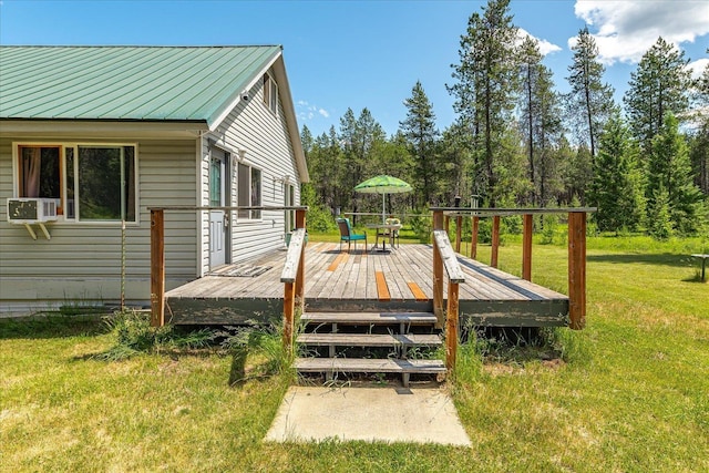 1481 Northshore Diamond Lake Rd, Newport, WA 99156 - wooden terrace featuring a yard and cooling unit
