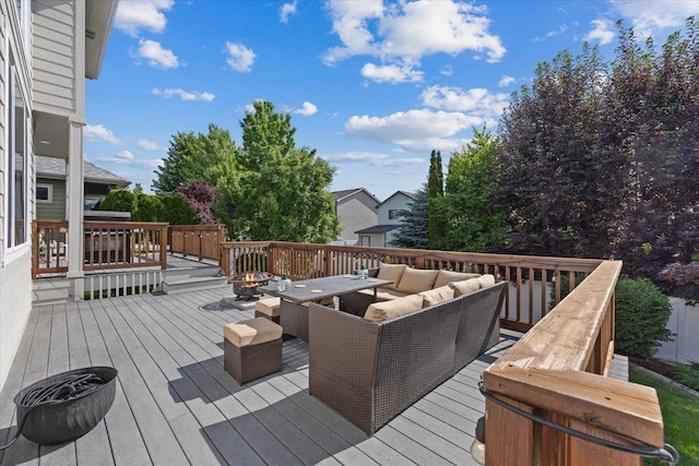 4213 S Cook St, Spokane, WA 99223 - wooden deck with an outdoor hangout area