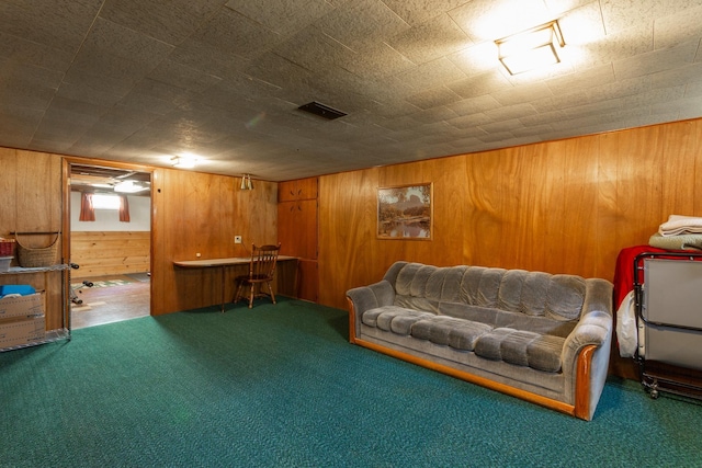 5711 N Ash St, Spokane, WA 99205 - sitting room with wood walls and carpet