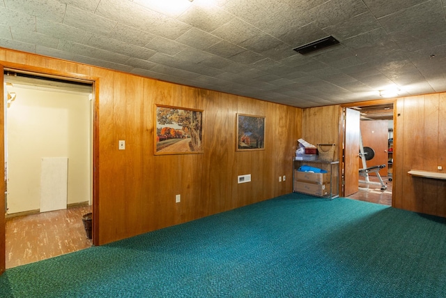 5711 N Ash St, Spokane, WA 99205 - basement featuring wood walls and carpet