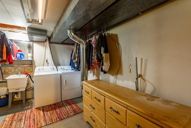 5711 N Ash St, Spokane, WA 99205 - laundry area with washer and dryer and a sink