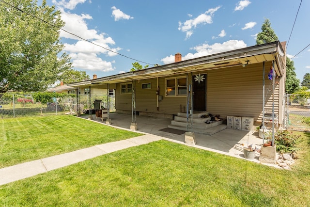 5711 N Ash St, Spokane, WA 99205 - rear view of house with entry steps and a patio area