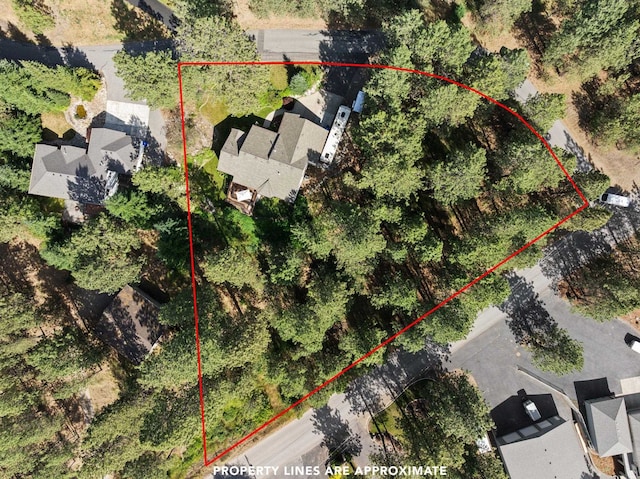 4812 S Wildwood Ln, Spokane, WA 99206 - aerial view of property's location featuring property parcel outlined