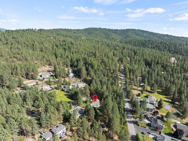 4812 S Wildwood Ln, Spokane, WA 99206 - aerial view of property's location with a heavily wooded area and nearby suburban area