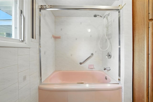 14807 E Broadway Ave, Spokane Valley, WA 99216 - bathroom featuring combined bath / shower with glass door