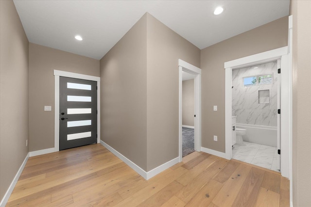 6571 Kate Dr, Nine Mile Falls, WA 99206 - entryway featuring light wood-style floors and recessed lighting