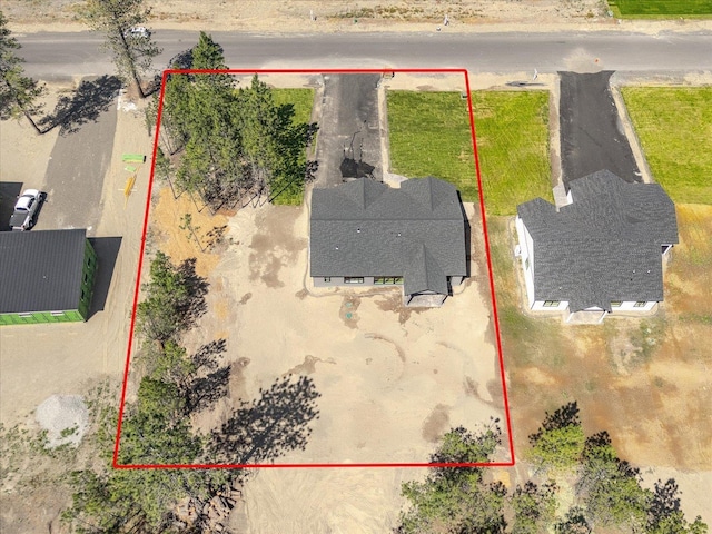 6571 Kate Dr, Nine Mile Falls, WA 99206 - aerial overview of property's location featuring property boundaries highlighted