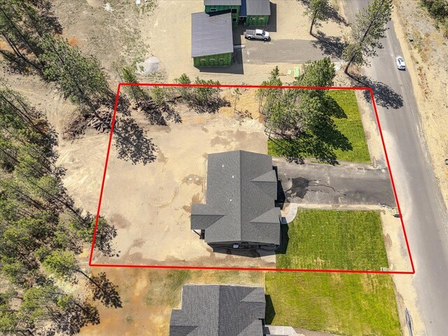 6571 Kate Dr, Nine Mile Falls, WA 99206 - view from above of property with property parcel outlined