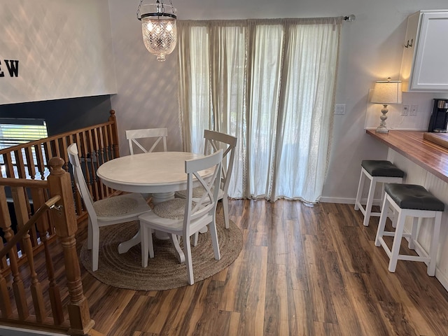 1612 E Sharpsburg Ave, Spokane, WA 99217 - dining area featuring dark wood-style flooring and baseboards