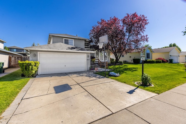 1612 E Sharpsburg Ave, Spokane, WA 99217 - traditional-style house with concrete driveway, a front lawn, and an attached garage