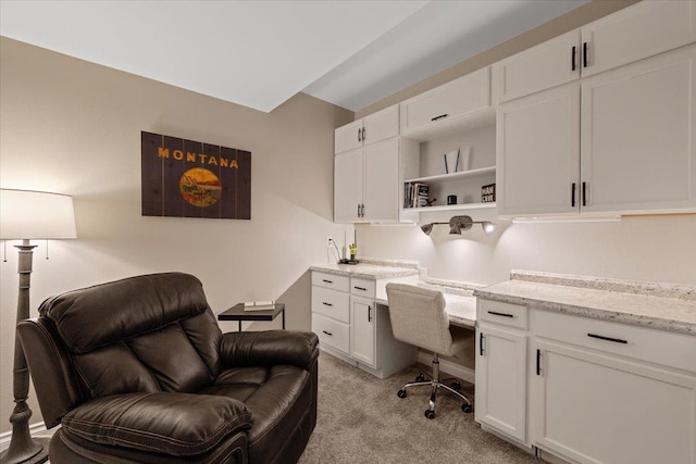 7105 S Saddle Ridge Ln, Spokane Valley, WA 99016 - office area featuring light colored carpet and built in study area