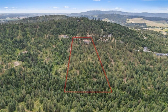 7105 S Saddle Ridge Ln, Spokane Valley, WA 99016 - view of property location with a mountainous background and property boundaries highlighted